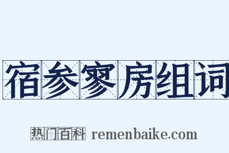 宿参寥房组词是什么意思的图片